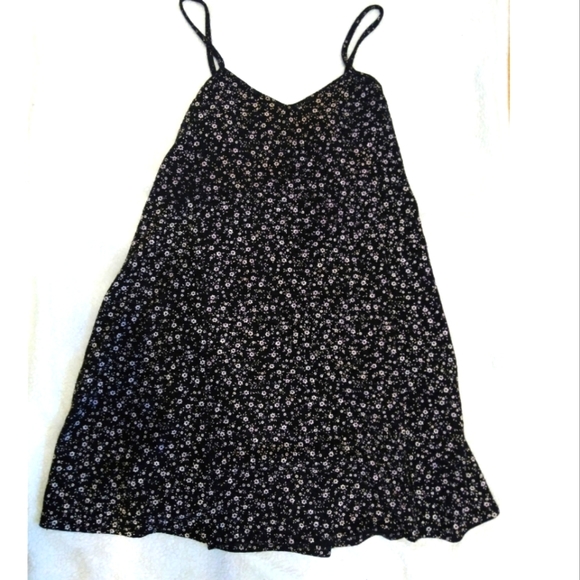 Pins & Needles Dresses & Skirts - Pins and Needles Black Baby Doll Dress with Floral Print
